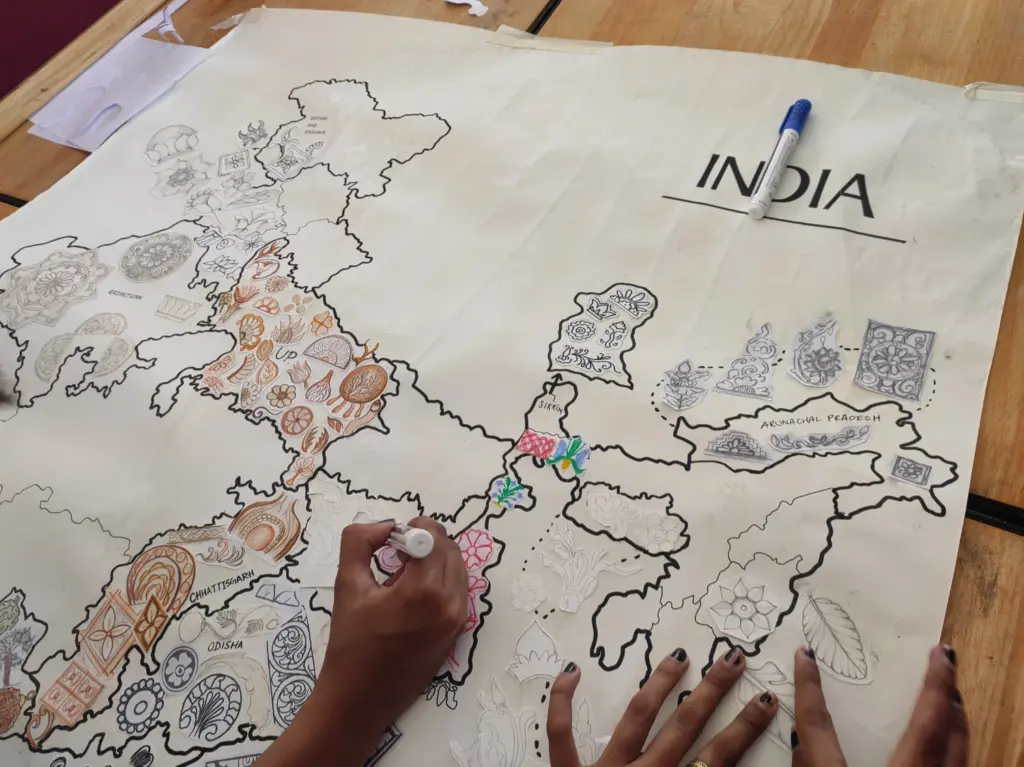 Botanical Motifs of Respective States Temple